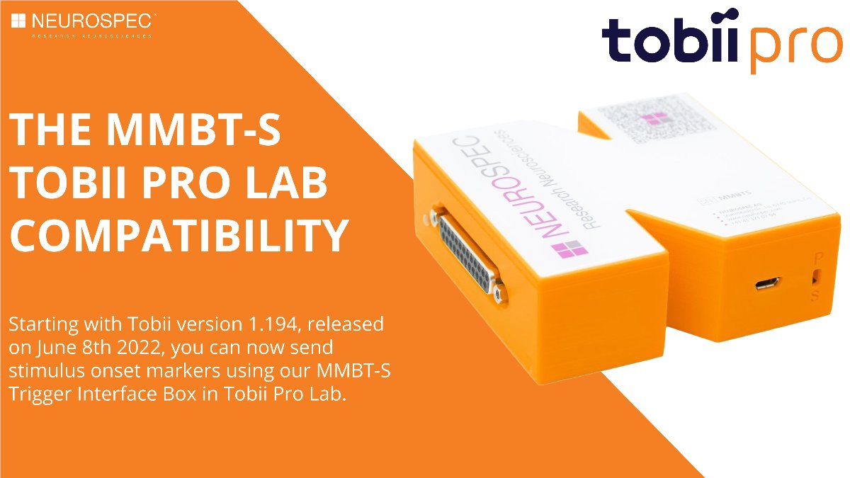 NEUROSPEC's tweet image. Tobii Pro Lab receives compatibility for MMBT-S - mailchi.mp/neurospec/june…

#tobii #tobiiprolab #MMBT-S #NEUROSPEC