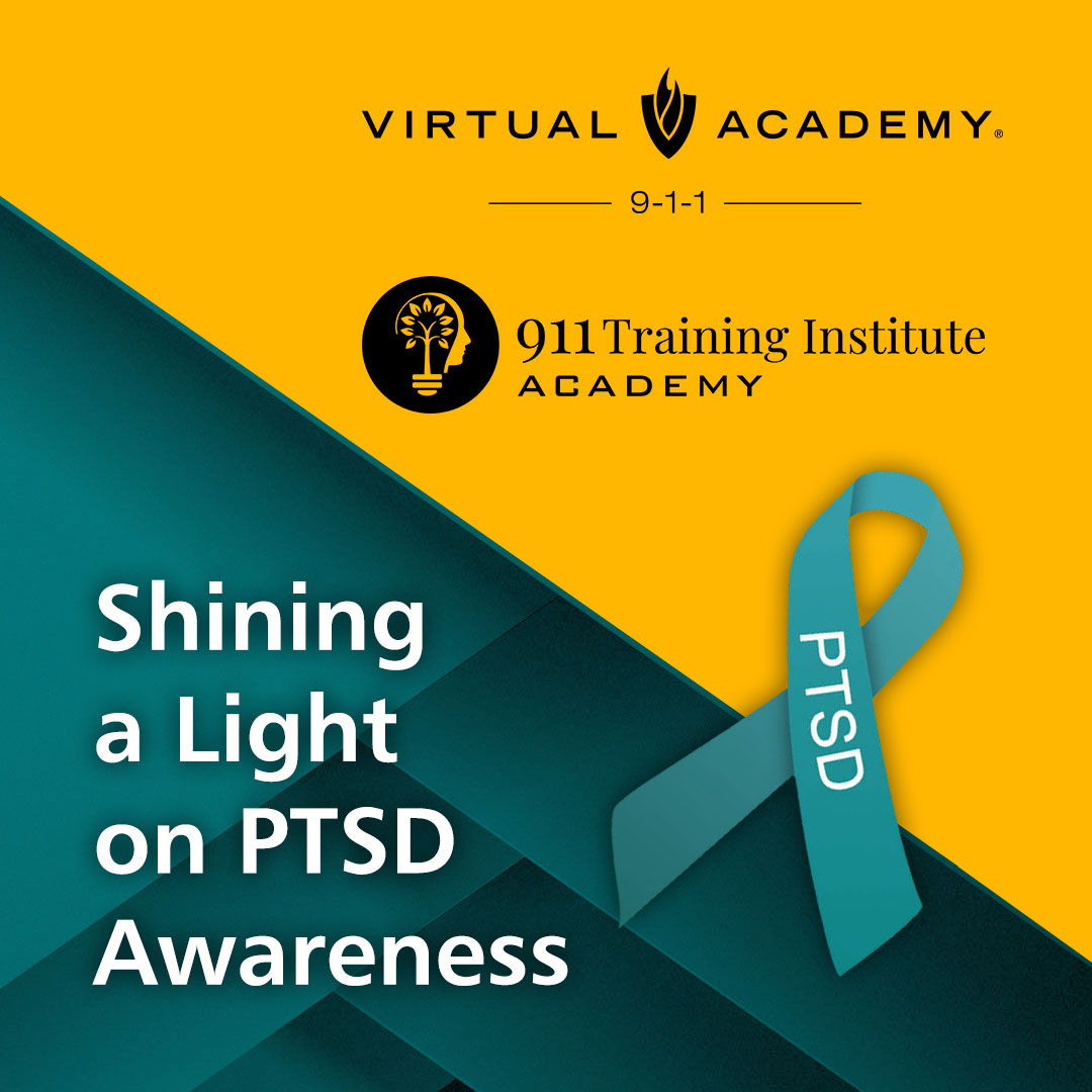 VirtualAcad911's tweet photo. June is PTSD Awareness Month &amp; we want to highlight our partnership with the 911 Training Institute. Watch the training, 'Identifying PTSD in the Life of a Telecommunicator' for some of the great contact focused on mental health &amp; wellness.  
https://t.co/CgT8l5X6AO https://t.co/ie51xnLiKf