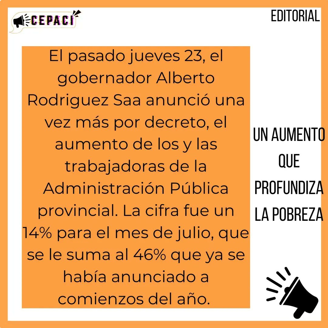 cepaci_arg's tweet photo. Editorial: "El aumento que PROFUNDIZA la pobreza"

👉 Sobre los anuncios del gobernador  @alberto_rsaa 

#Pobreza #SanLuis #EmpleadosPublicos #empleadosmunicipales https://t.co/nhSElwQfNR