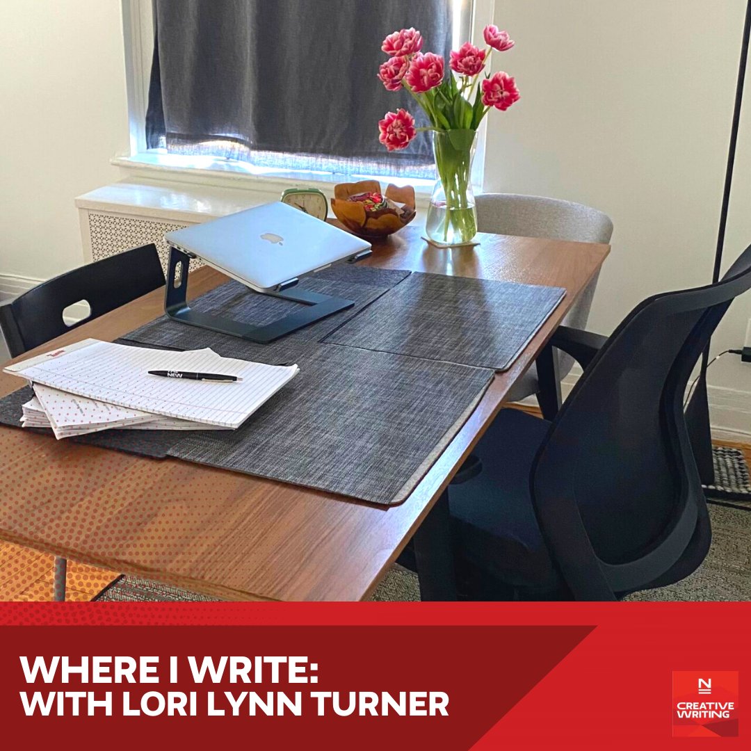 NewSchoolWrites's tweet photo. Get ready for your close-up with Associate Director of @thenewschool’s Creative Writing Program Lori Lynn Turner!✍️ If it hasn't already caught your eye, her #WhereIWrite piece is up on the #nswrites blog. Take a look: https://t.co/C660nytccb https://t.co/2PF8n3mq1q