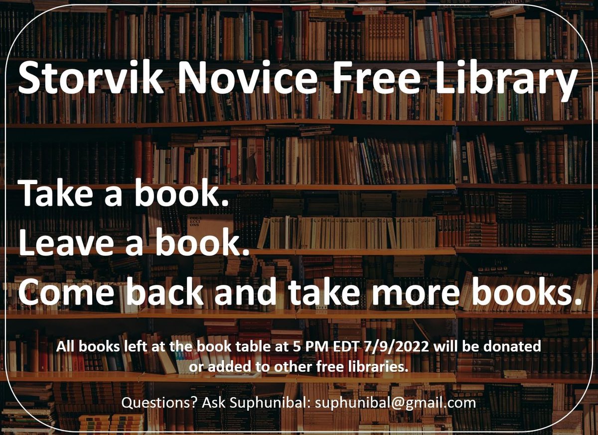 StorvikBarony's tweet photo. There is going to be a #LittleFreeLibrary at Novice Tourney this year! 7/9/2022 

Take a #book, leave a book. #sharetheknowledge 

#BaronyOfStorvik #KingdomOfAtlantia #medieval #books #MySCA #TheSCA #UpperMarlboroMD https://t.co/rM7JnekBpJ