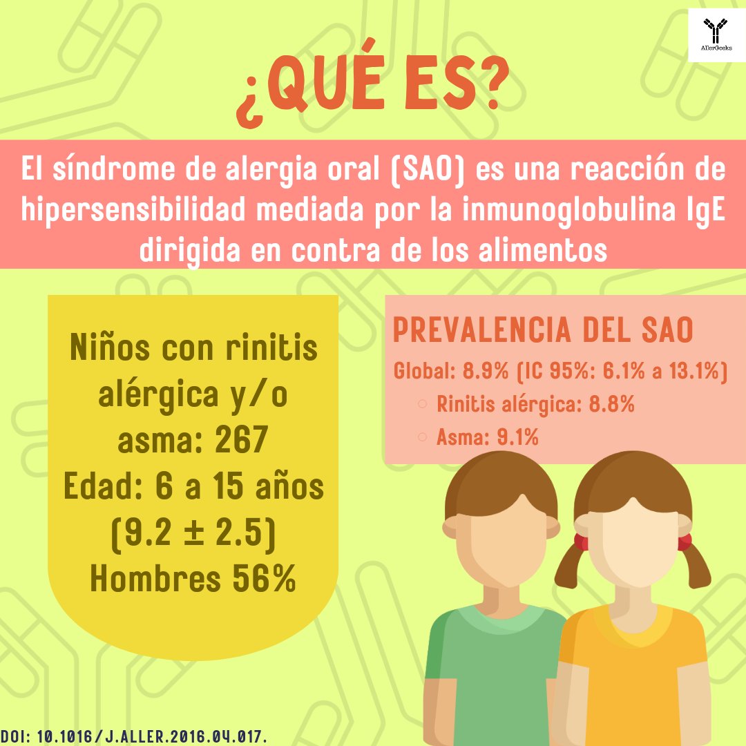 AllerGeeks's tweet photo. SAO en niños con enfermedades alérgicas.

 #alergiaaalimentos #oralallergy #sindromedealergiaoral #alergiaalimentaria #oralallergysyndrome #foodallergy https://t.co/psn2DeqT1t