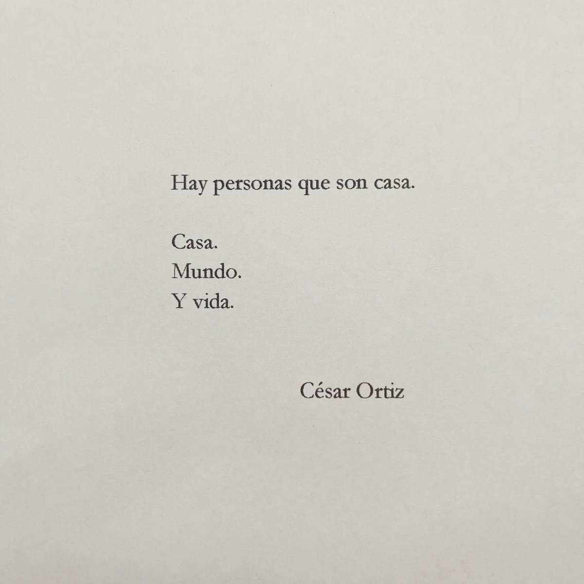 Hay personas que son casa.