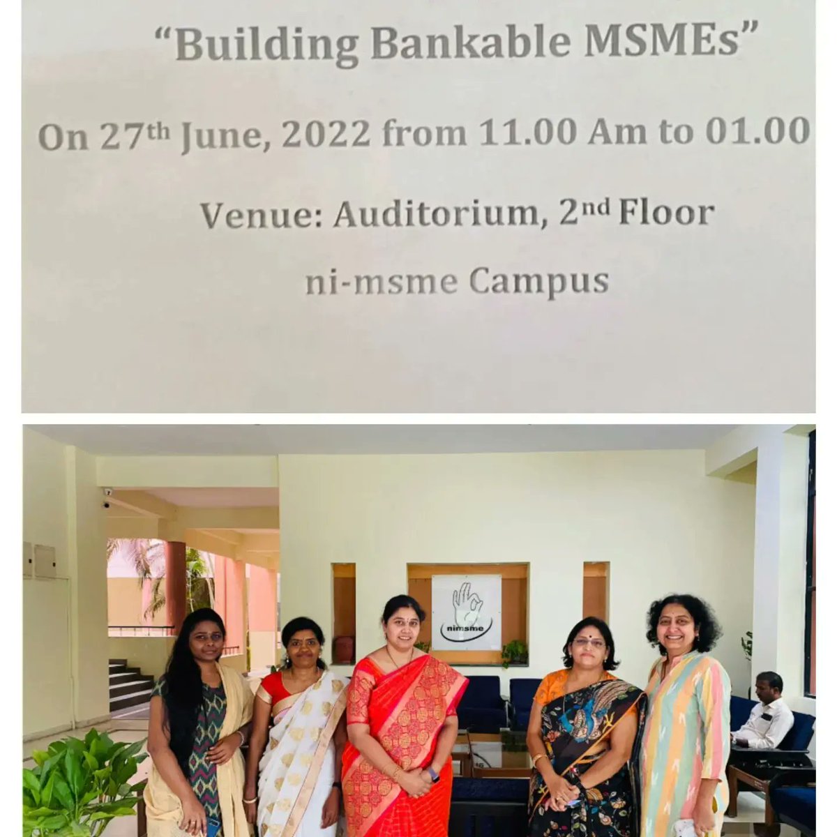 agrighar's tweet photo. We took a participation in today's today's International MSME Day celebrations @nimsme Yusafguda.
#Workshop on "Building Bankable MSME's"
Here 👇 is the few glimpse of the event !!
#Agrighar team & #WEAIM members
#msme #MSMEDay #nimsme #business #entrepreneur #agrighar https://t.co/7LW4D90qxl