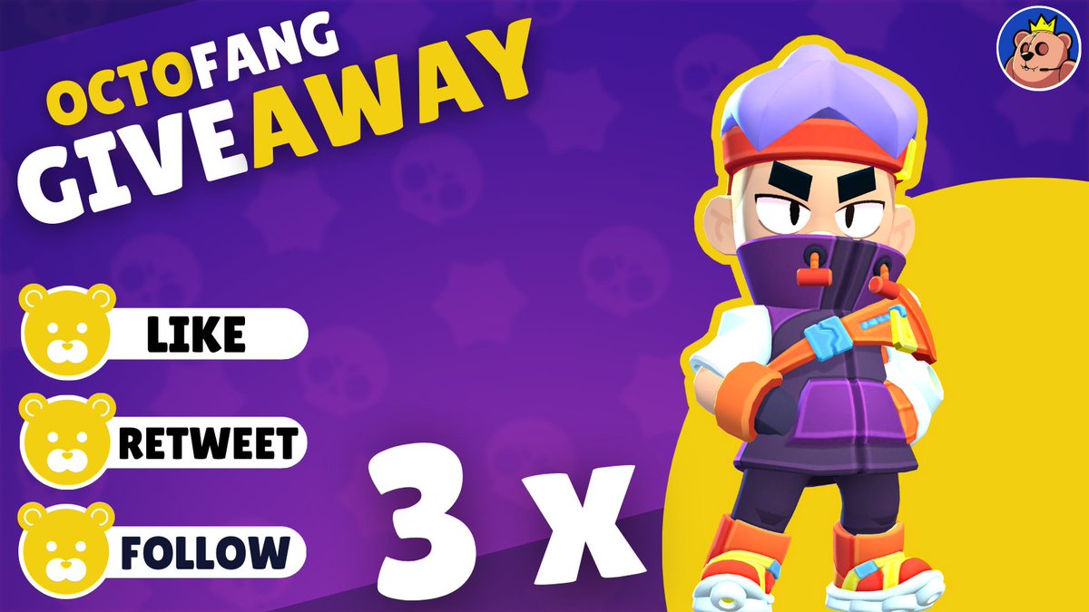 🎁 3 x #OctoFangGiveaway 🎁

To Enter:
-❤️LIKE
-🔄RETWEET
-✅FOLLOW <a href="/TeddieCasts/">Teddie</a> 

🗓️WINNERS PICKED JULY 5th!
#BrawlStars