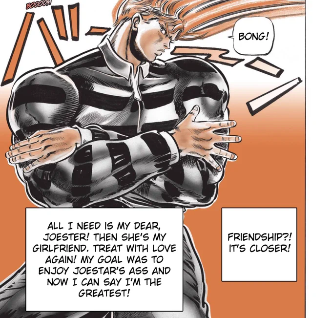 Okay in other news I am absolutely losing it over this auto Google translated Jojo translation. It's a fan translation that's been through auto translation a few times until it's just. Nonsense 