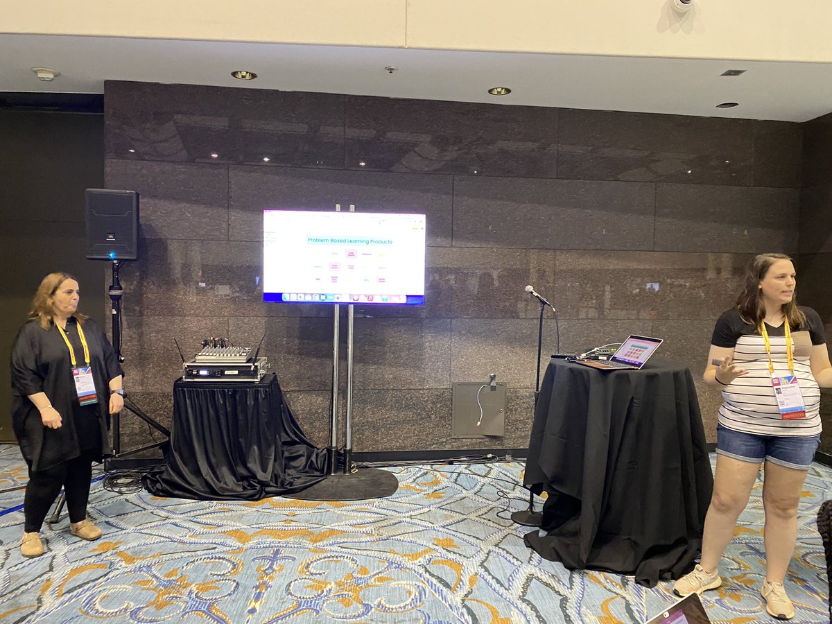 MrsKannekens's tweet photo. Sure enjoyed @gret and @mrshowell24 doing a playground presentation on Critical thinking in PBL at #ISTELive2022 #ISTE22
#ECOpenchat https://t.co/hebvudTHyH