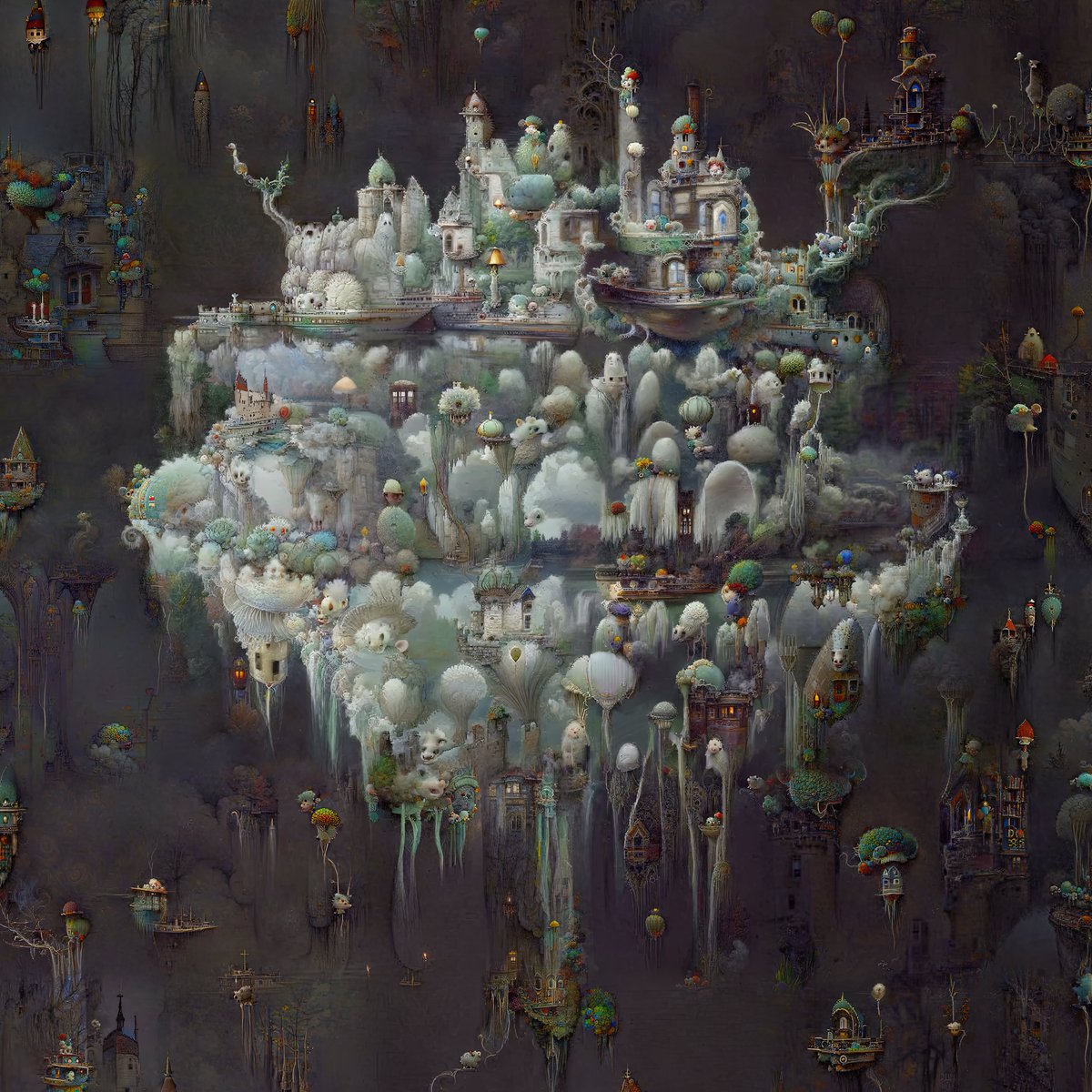 1984drum's tweet photo. Floating islands in mystic space https://t.co/RXwqxpjBIa