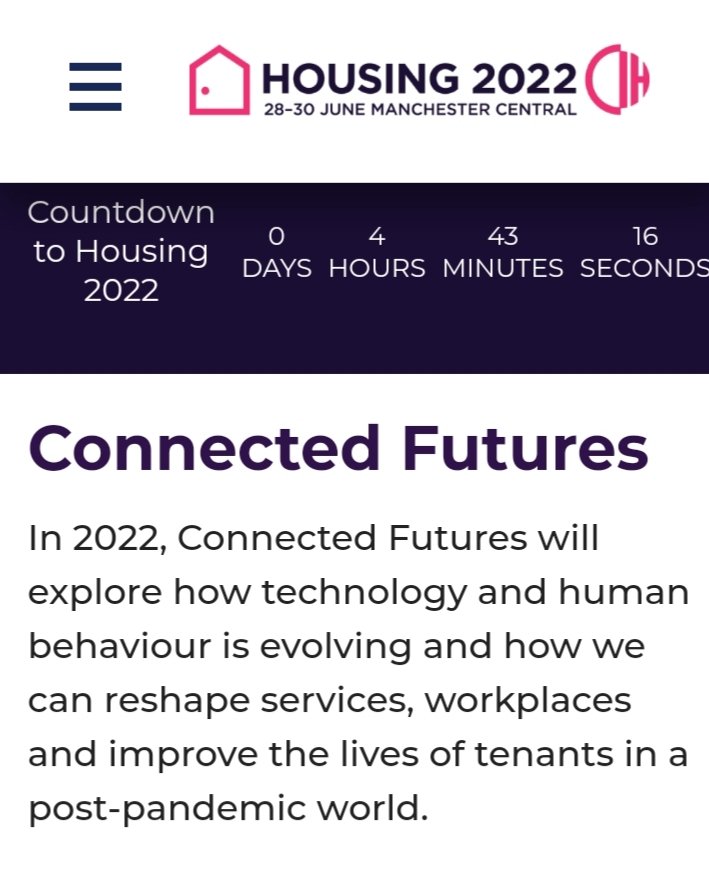 Jeremy_HLIN's tweet photo. Join me Weds afternoon on the Connected Futures Stage at #Housing2022. #TAPPI tech talks with @ShirlHall @ExtraCareOrgUk, @natalie_record @CPCatapult, @vikki_mccall @HousingStirUni, @AlysonScurfield @TSAVoice &amp; Fiona Brown NE @1adass. @Housing_event https://t.co/l0SDn3WxP8 https://t.co/XL0Oce4zAK