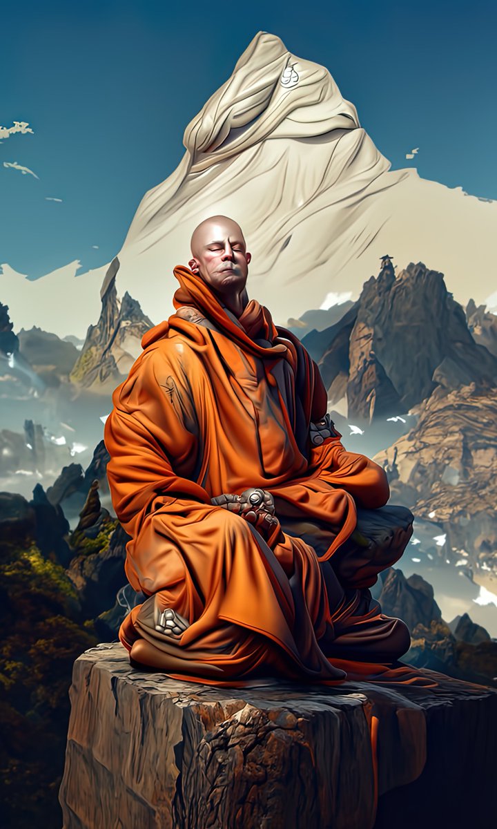 inigma_a's tweet photo. Good afternoon everyone another piece SOLD OUT on my #objkt collection the "Monk Enlightenment".😮🔥

 if you did get "Monk Enlightenment" go check out your #objkt for " The monk " airdrop 😊

Thanks for the support 🙏❤️

#aiart #tezoscommunity #aiartist #Airdrops https://t.co/goJjFhKLRD