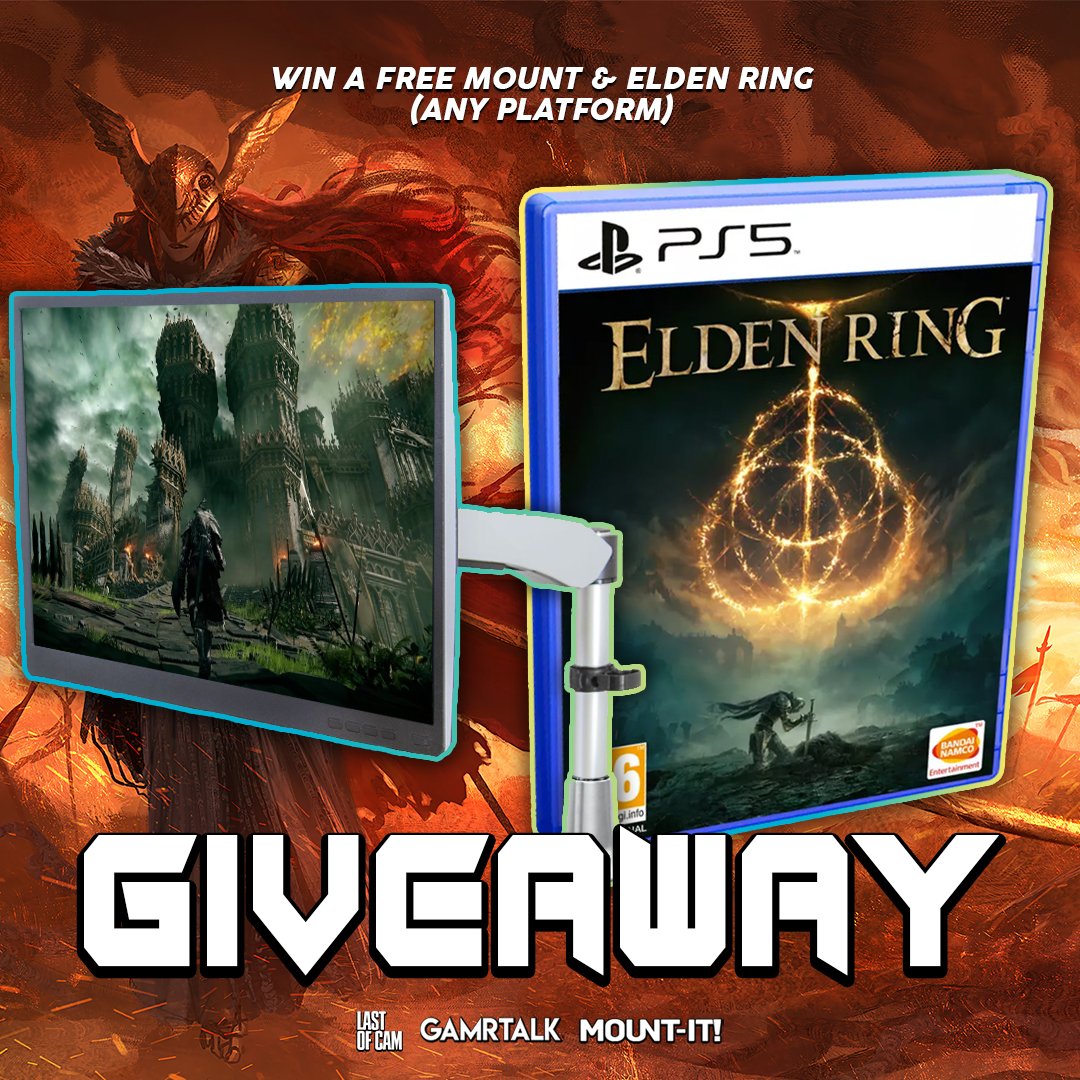 lastofcam's tweet image. I am giving away #ELDENRING (Any Platform!) + Mount from @mountitnet🏆
 
1️⃣ Follow all 3 pages: @Lastofcam, @Gamrtalk, @mountitnet 
2️⃣ Retweet 

Ends in 7 days (July 3rd)