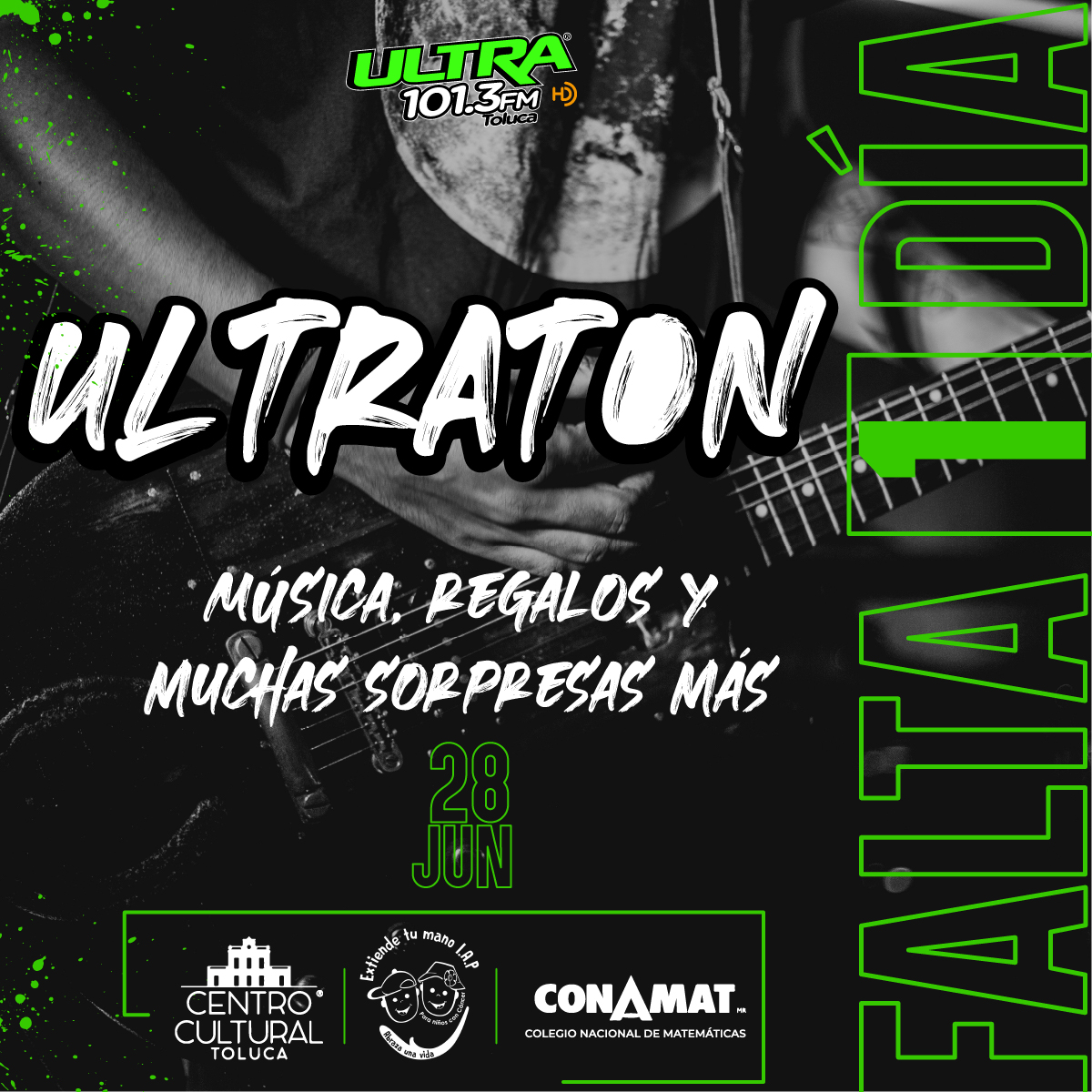 Ultra1013FM's tweet photo. 🚨 Aviso importante a todos los #Ultrafans

¡Mañana es el #Ultratón! 🥳😎

Acompáñanos en el @CCToluca y celebra con nosotros nuestros 50 años. 

🔥 Música, regalos y muchas sorpresas más https://t.co/lrajFHYI9u