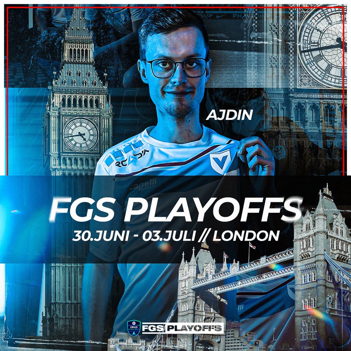 FIFA GLOBAL SERIES PLAYOFFS LONDON 💙

Erstmals in der jungen eFootball Geschichte qualifiziert sich ein Spieler von Viktoria Berlin für die Global Series Playoffs.

Ajdin Islamovic gelingt dies in der Debütsaison der Himmelblauen durch seinen Triumph bei der eBundesliga.