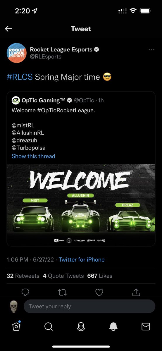 ayo optic in rocket league? them mfs fr just copped the envy roster