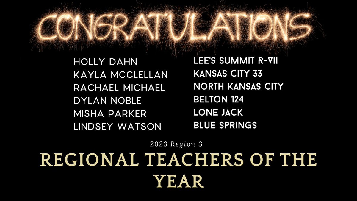 With such wonderful teachers applying, the team had a tough decision to make, but WE ARE PROUD TO ANNOUNCE THE 2023 REGION 3 TEACHERS OF THE YEAR!