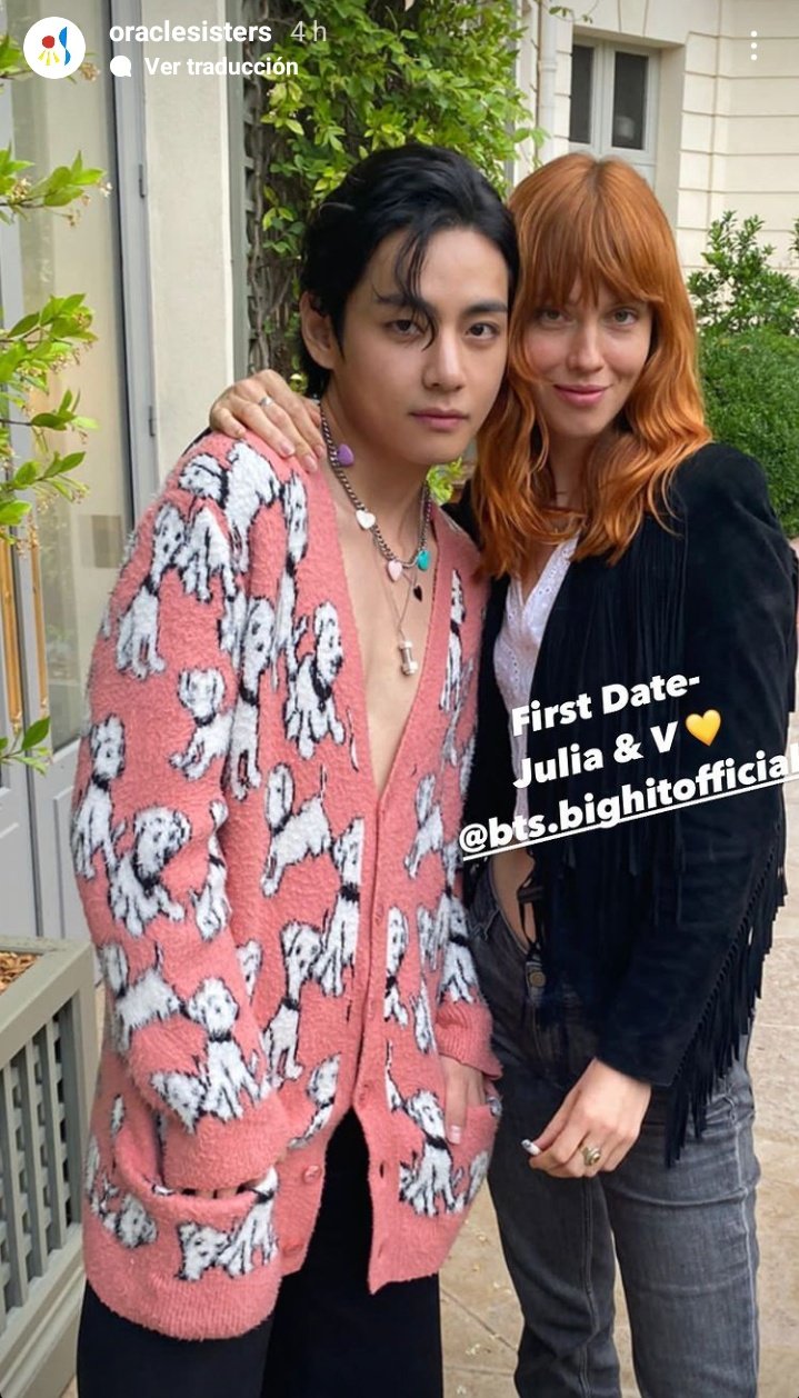 BTS' V went on a date in Paris with a sweet ginger girl named Julia