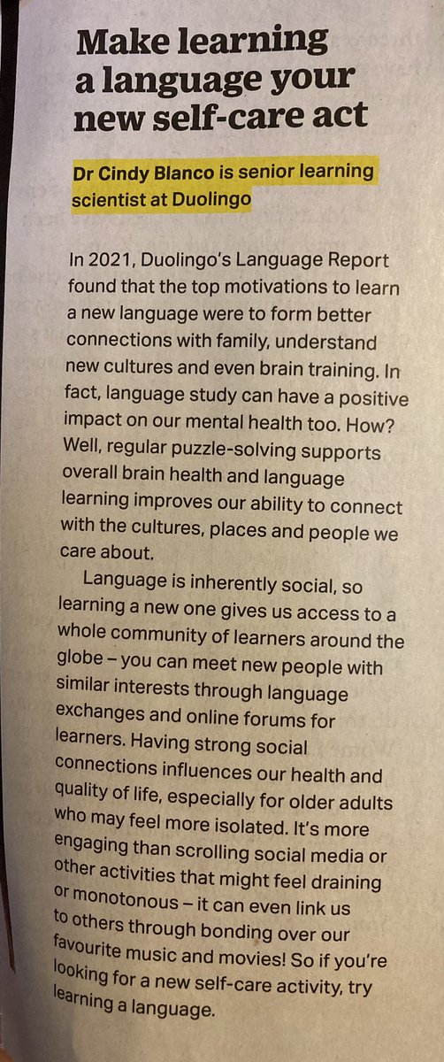 woodbridge_mfl's tweet photo. Make learning a language your new self-care act #whystudylanguages #wellbeing https://t.co/DcsWahVJ50