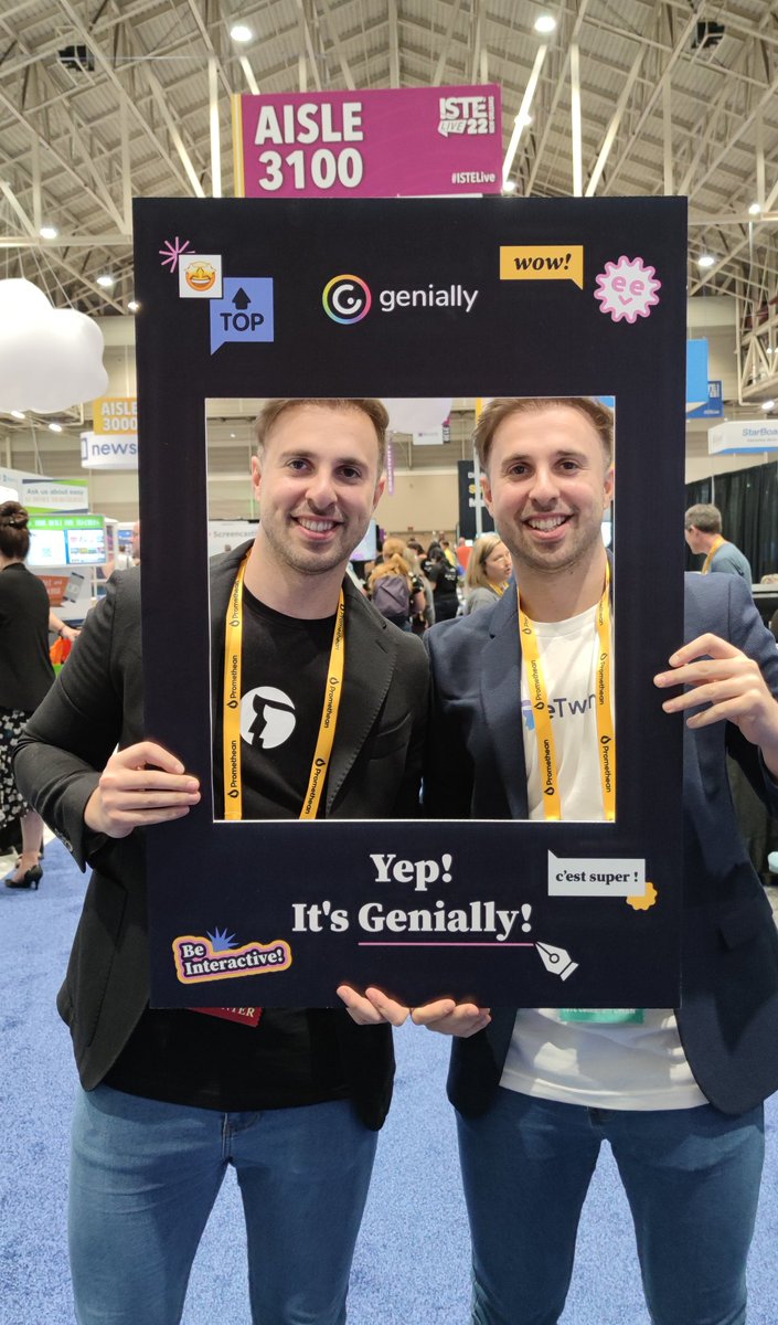 Visiting @genially (@genially_es ) at booth #3121 ! 🎉 Have you ever used #Genially ? Stop by and learn more about this powerful tool! #eTwinz 👥