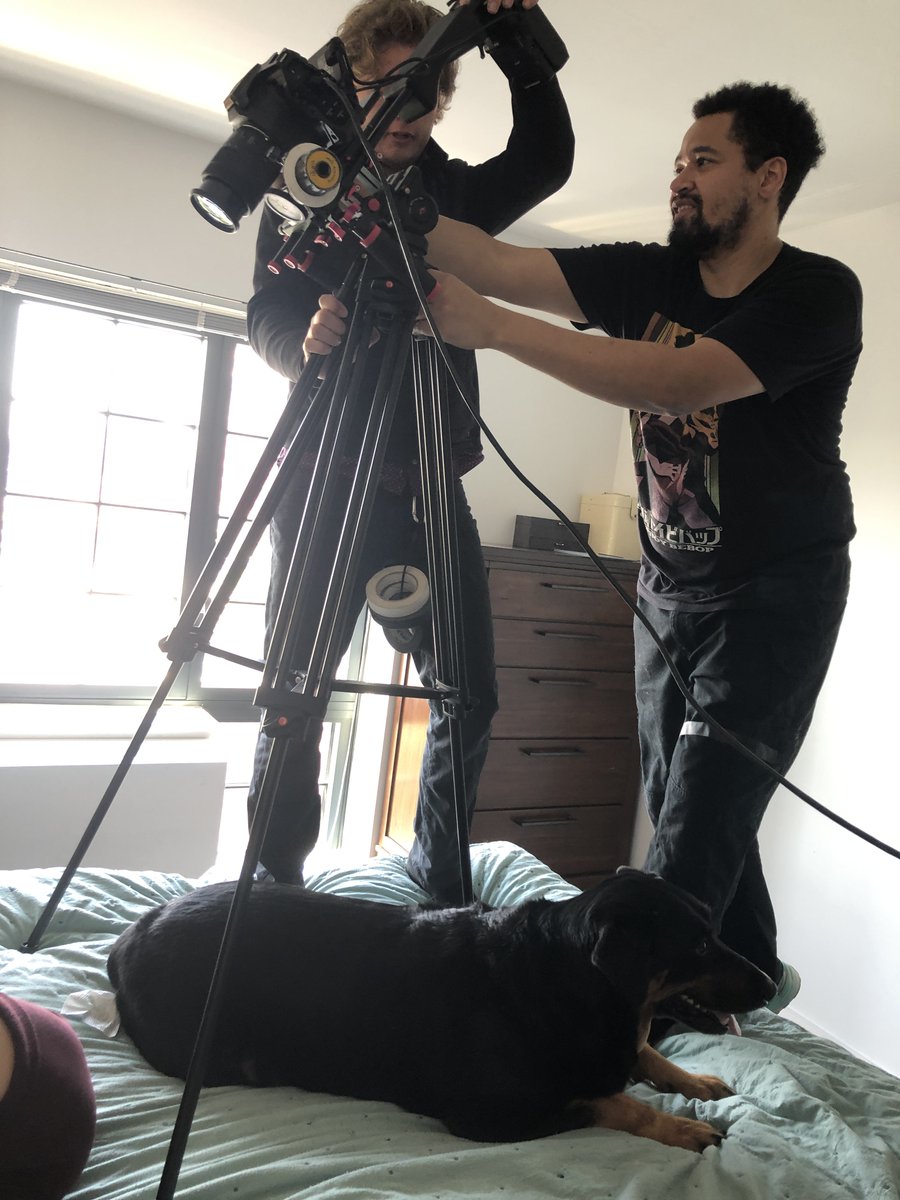 filmlabinc's tweet photo. While we await the scores from our judges, enjoy a #BehindTheScenes still from #72HrSO filmmaker @yiqingzhao1222 and DP DontΓ© Larry @dantes.crafts. #nofunnogame #frappgab #womenfilmmaker
#JoyfulResistance #BeTheChangeYouSeek #RepresentationMatters #DogsOnSet https://t.co/x61oe6VOTY