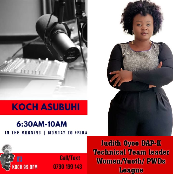 DapKWomen's tweet photo. Join me @JuddyOyoo tomorrow morning at Koch fm 99.9fm from 8:00pm. Am going to my people to preach the gospel of Baba and Martha. @DAP_Kenya @EugeneLWamalwa* @HonEseli #NoRestingTillweHaveIt*  *#Inawezekana*  *#AzimioLaUmoja*  *#MwamkoMpya* https://t.co/KSU5nncgAy
