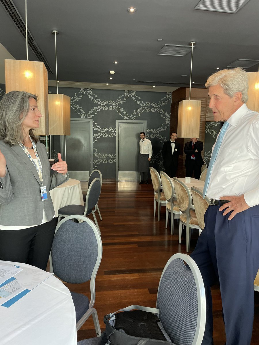 A pleasure to speak to @SpecialEnvoy today at #UNOC2022 about climate &amp; plastics. Global plastic production will account for 20% of oil demand by 2050. We can’t tackle the climate crisis without reducing plastic production. #OceanClimateAction