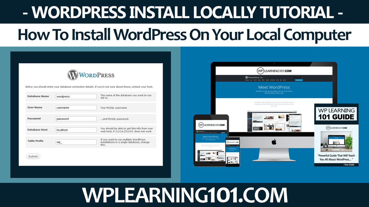 WPLearning101's tweet photo. How To Install WordPress On Your Local Computer (Step By Step Tutorial) https://t.co/TnnVJCSpBT via @WPLearning101
#wordpress #wordpresstutorials #wordpresswebsite #wordpressinstall https://t.co/cunPWB0NMo