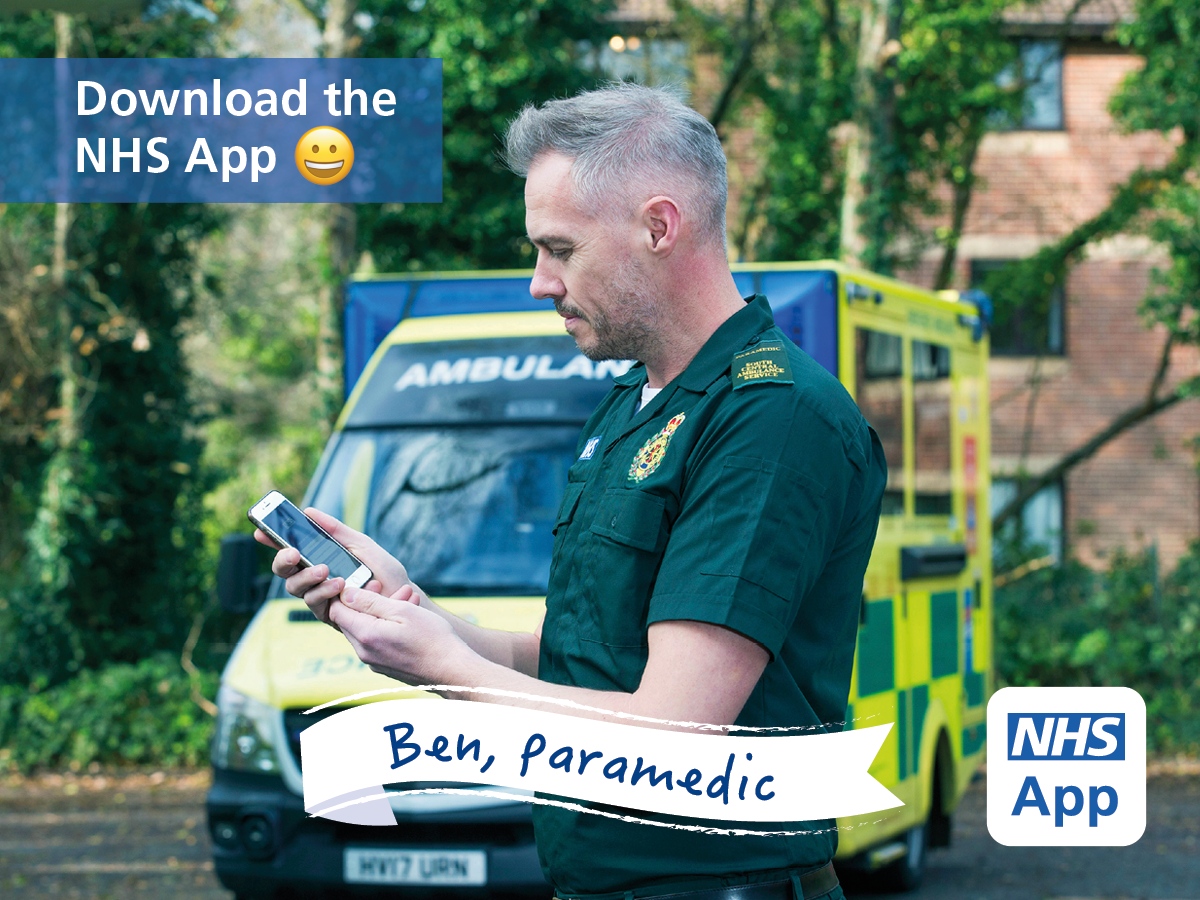 TalbotMedical's tweet photo. Heard about the NHS App? Order repeat prescriptions, view your GP records, manage appointments at your surgery and more. 24/7. Your NHS, your way. Download the #NHSApp. https://t.co/3qXuvYc0GF