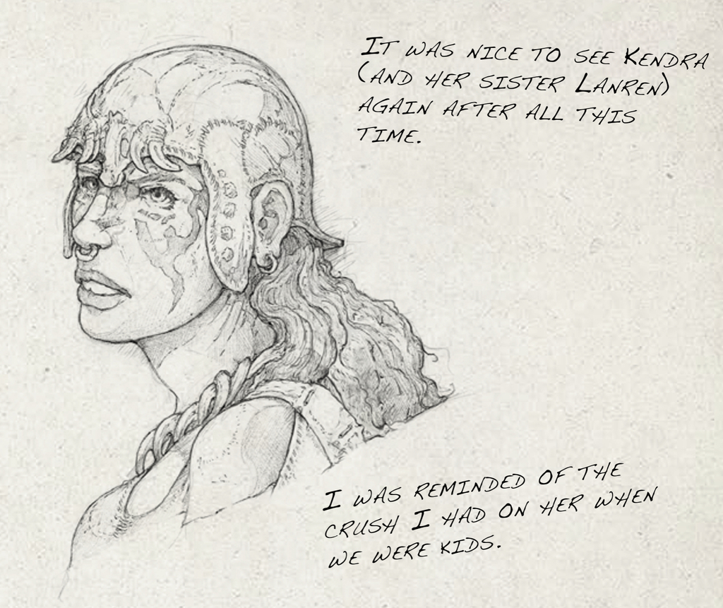 GolarionToday's tweet photo. #Kendra, an old crush. From the journal of Pathfinder #Sidek. https://t.co/KodTM0L6br