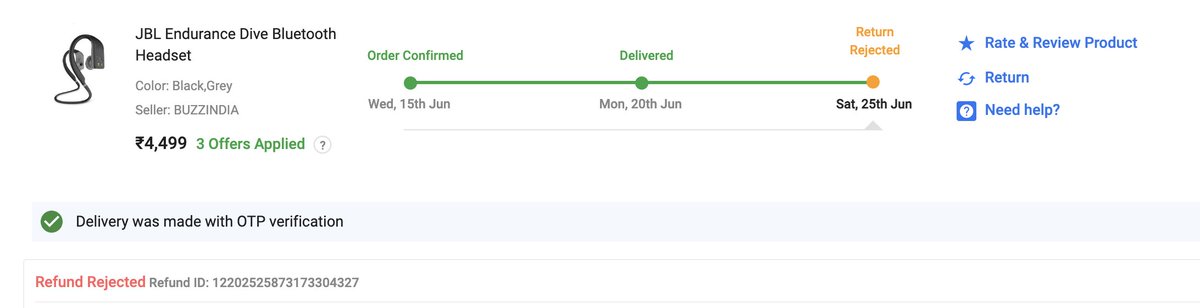 thatmetauser's tweet photo. Raising a return request has become a pain with @Flipkart @flipkartsupport , no customer care to talk to and if the return request is raised, it is canceled without justification. pathetic! https://t.co/LlmfkrIkL3
