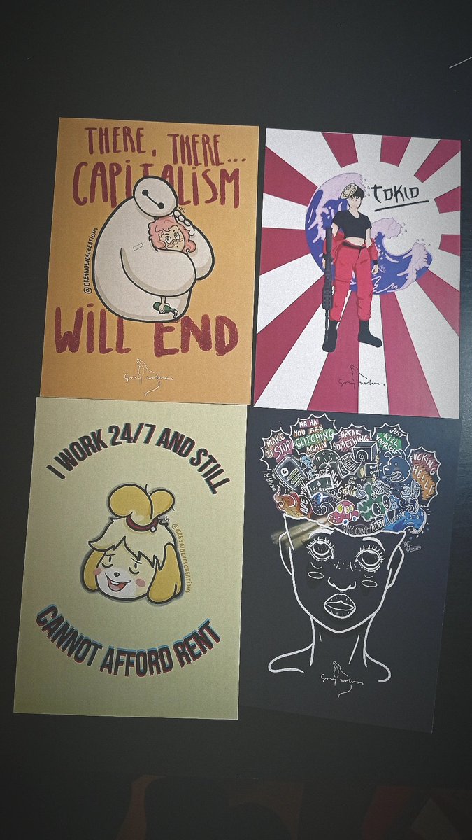 GreyWolvesTw's tweet photo. @edenelmar Nosotras somos 2 chicas muy majas que hacemos ilustración, pegatinas, libretas...🥺 
(Sobretodo contenido feminista, LGTB, de salud mental...)
Tenemos Insta y tiendita en Etsy donde estamos subiendo las cosillas poco a poco 👉🏼👈🏼
https://t.co/WmXdTf8WHu https://t.co/R05fXlHBjK