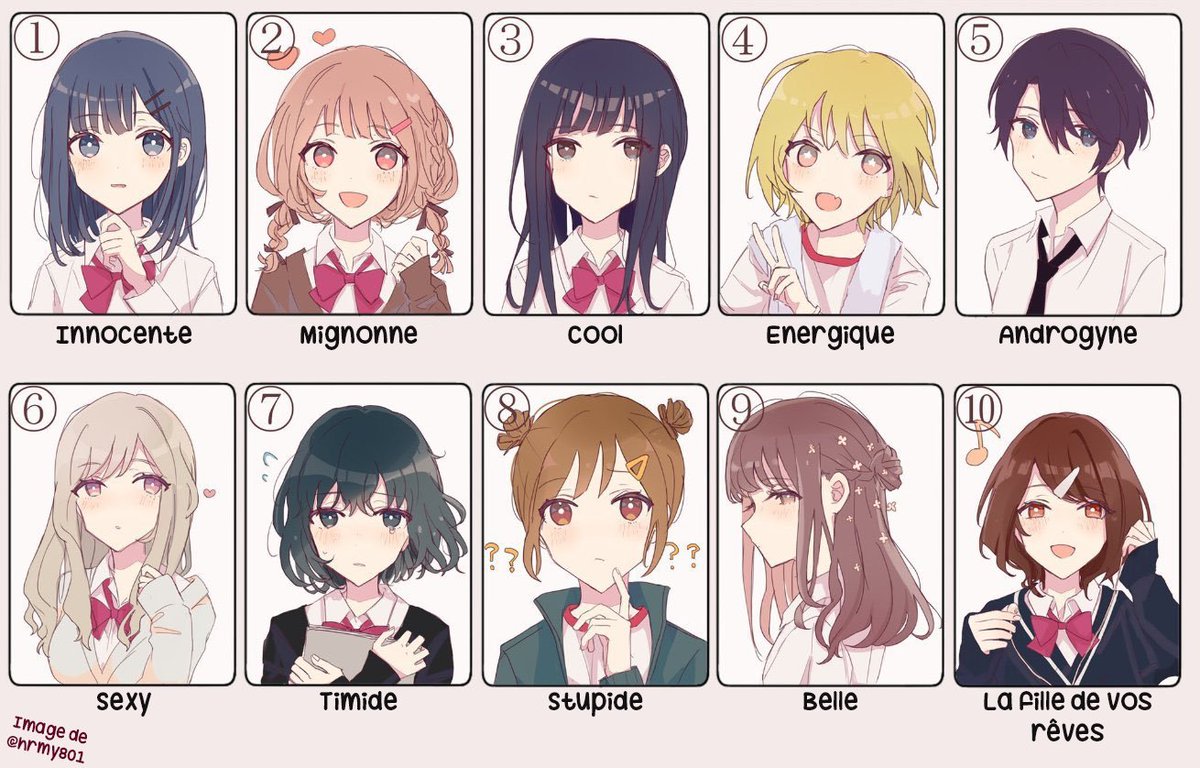 Celons vous je suis quel numéro ? (ノ*°▽°*)...
1 seule bonne réponse attention...