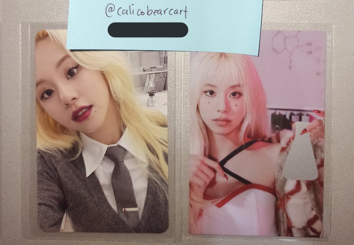 calicobearcart's tweet photo. ⸝⸝ ⟢ wts | lfb ph ⟢⸝⸝
🖇️ #calicobearcart_sells ˎˊ˗  

𓂋 twice formula of love fol study about love chaeyoung photocard pc + chae scratch card

      = ₱160 + pf + lsf

↝ onhand 
↝ sold as set

𓂃 mop: gcash - payo
𓂃 mod: ggx/sdd/sc0

🫧 rcbyt https://t.co/wBgoZKMYSQ