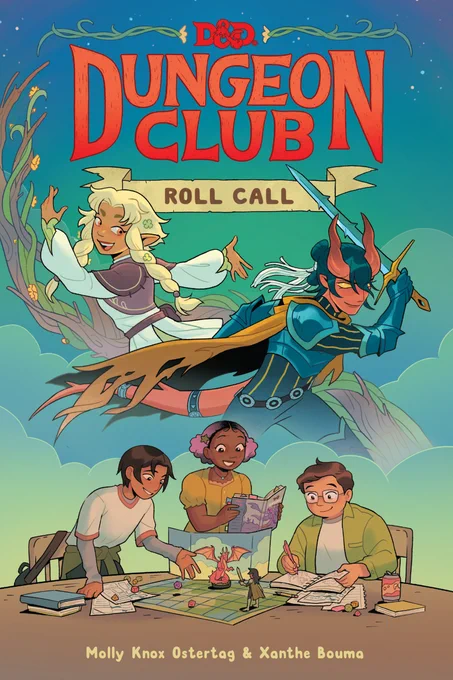 I'm excited to share a project I've been working on with @xoxobouma - DUNGEON CLUB: ROLL CALL, the first in a trilogy of middle grade graphic novels about an 8th grade D&amp;D club! It's out 12/6, and you can preorder HERE:
https://t.co/6oIewYNSaD 