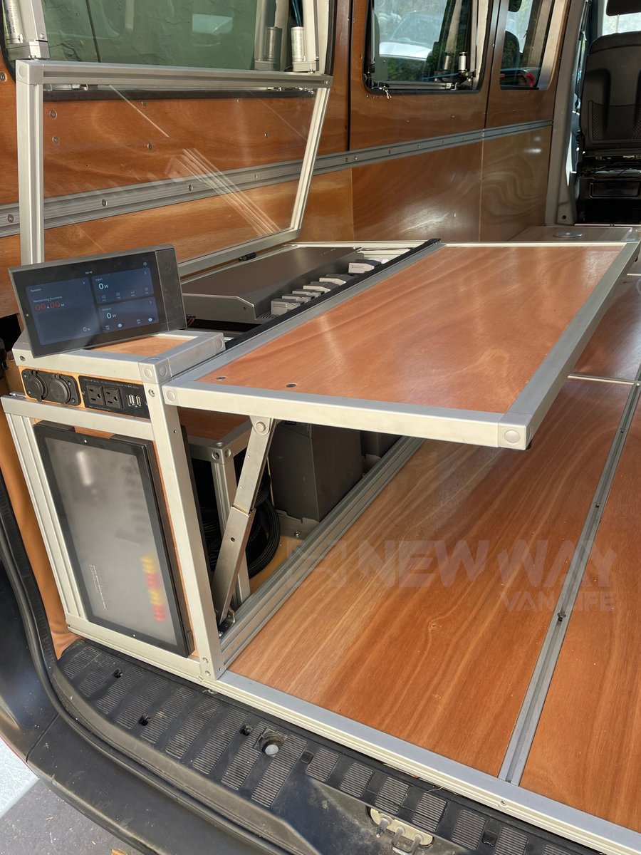 NewWayVanLife's tweet photo. Getting the @EcoFlowTech Power Kit installed in the Sprinter today. #vanlife https://t.co/qGQUDci9J0