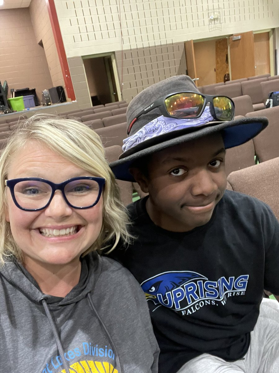 MrsMieschigan's tweet photo. I found one of Falcons’ finest at the Salvation Army Music Camp I’m volunteering at this week.@GLDYOUTH @RHSFalcons https://t.co/Cv6psZj2x8
