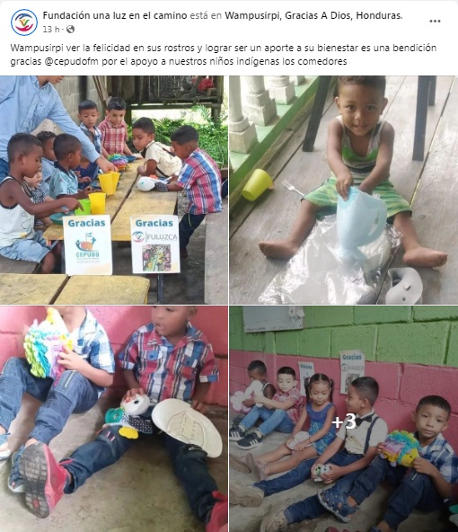NMoskitiahn's tweet photo. WAMPUSIRPI 
#NoticiasMuskitiaHn  #Iglesias
#NoticiasPostivas de Ongs que apoyan a la niñez de la Muskitia.
Fundación una luz en el camino y el aporte Cepudo apoyando a la niñez indígena  con los comedores. https://t.co/W4xSdi9ORW