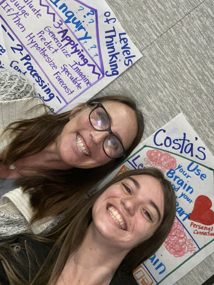 Kindergiraffe's tweet photo. My new AVID buddy. Costa’s Levels of Thinking. #AVID4Possibility https://t.co/PGtfbFQ4Xk