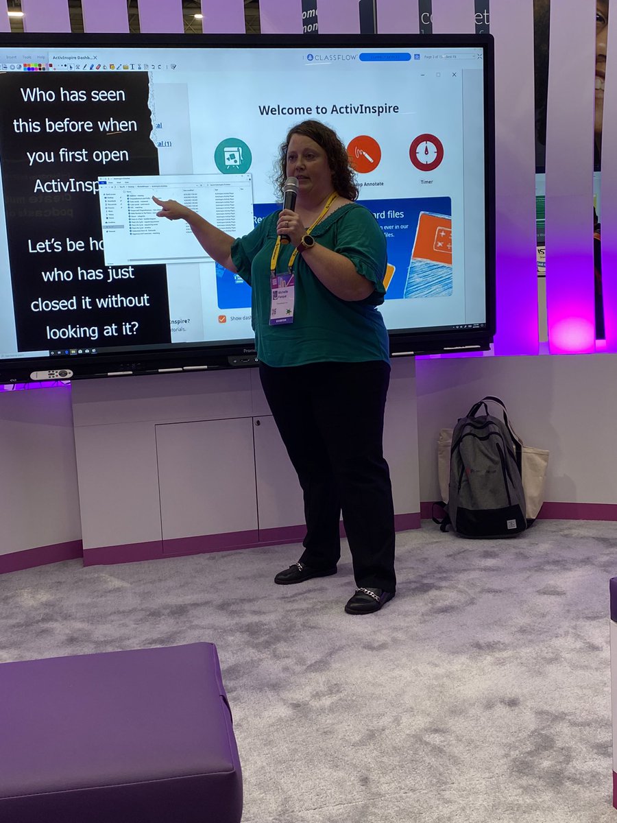 LeeAnnReon's tweet photo. @mlfarque teaching all about #ActivInspire activities @Promethean #ISTELive2022 #PEPEducator @LearnPromethean https://t.co/dwfkoT8JXn