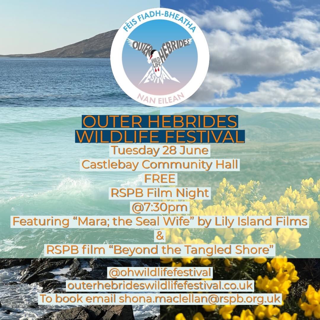 BarraIsland's tweet photo. Tomorrow starting with a Gin Tasting at 6:30pm with @BarraDistillers, @HebInchies display and the films for Hebridean Wildlife Festival - all in #Castlebay hall. https://t.co/bMHN1zDdYU