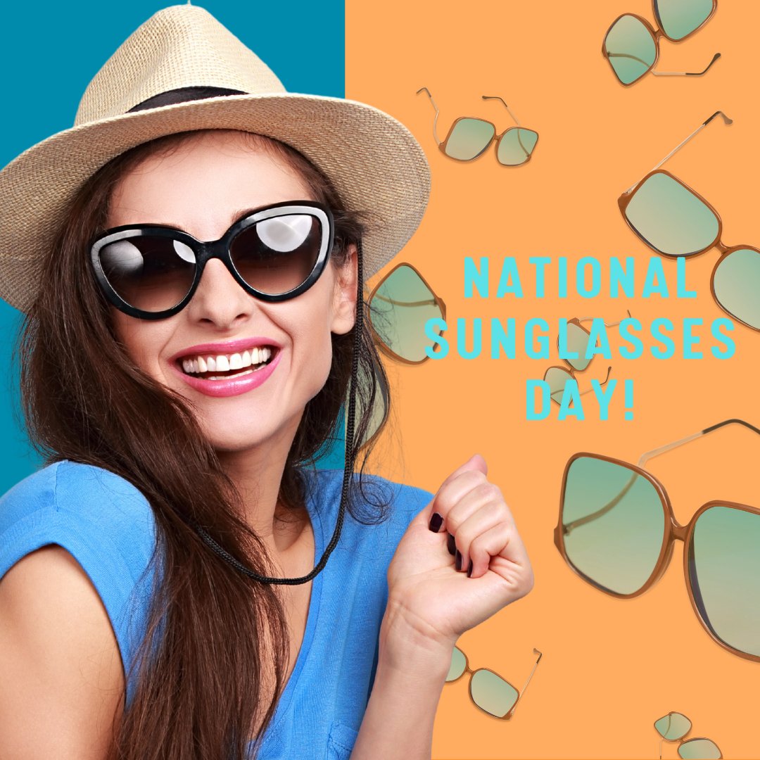 OAA_ORG's tweet photo. Happy National Sunglasses Day!
.
.
.
#oaa #opticiansassociationofamerica #optician #optical #helpingamericasee #vision #eyecare #eyewear #eyeglasses #sunglasses #glasses #nationalsunglassesday https://t.co/jD5VsNN1Ae