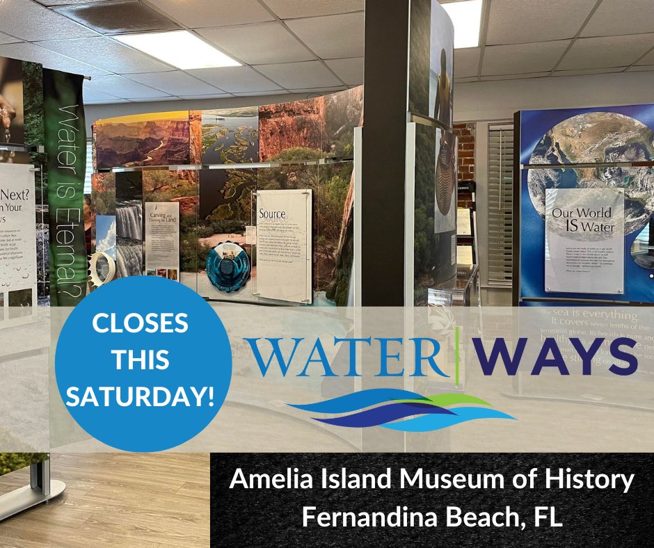 FlHumanities's tweet photo. The Smithsonian's @MuseumOnMainSt
exhibition, "Water/Ways," closes this Sat., July 2 at the @ameliamuseum! Photos, video and audio content and hands-on components present #water thru an environmental, cultural, & historical perspective. https://t.co/Qs9Apc0tGN
#thinkwater https://t.co/LKu9ckdoVV