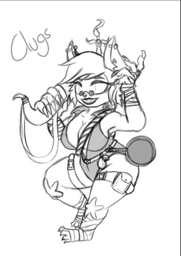 AsheAllenArt's tweet photo. From goblin rogue to #shortstack frying pan menace! Clugs has gone through a bit if development since her last #dnd campaign. And through various styles as well! Say hello to this tiny menace who will be showing up a bit more around here. #goblin #watergoblin #DnDcharacter #monk https://t.co/Fuxy8Ab8IM