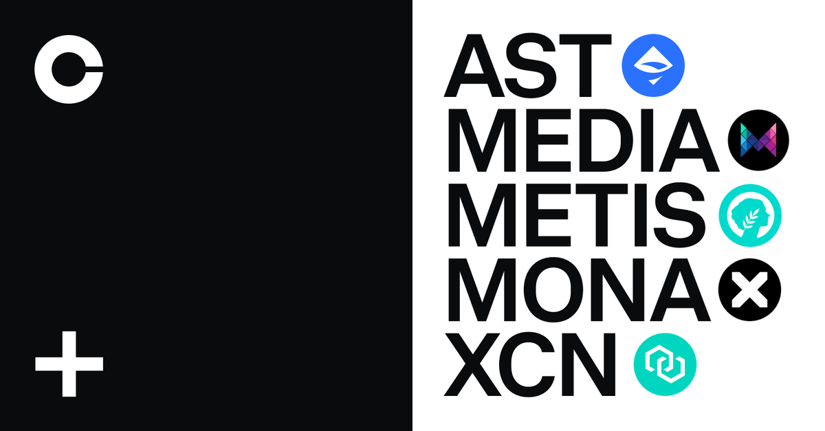 CoinbaseAssets's tweet photo. Coinbase will add support for Chain (XCN), MetisDAO (METIS), Monavale (MONA), and AirSwap (AST) on the Ethereum network (ERC-20 token) and Media Network (MEDIA) on the Solana network (SPL token). Do not send this asset over other networks or your funds may be lost. https://t.co/M1PfwEARX8