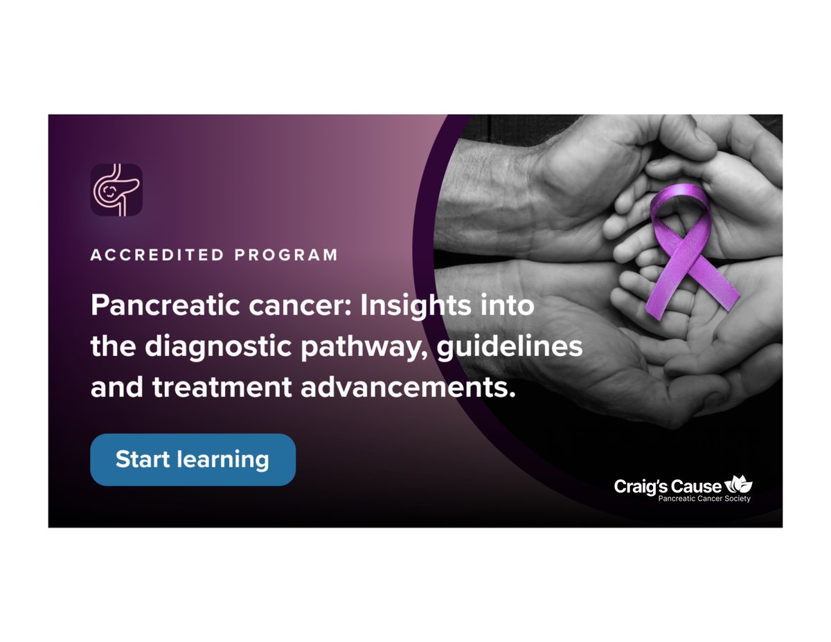 Twitter
Canada’s first accredited #PancreaticCancer Interactive Online Learning Module, eligible for 1.0 Mainpro+.Access the module here by
1) registering
2) Starting the module
app.therounds.com/pancreatic-can…