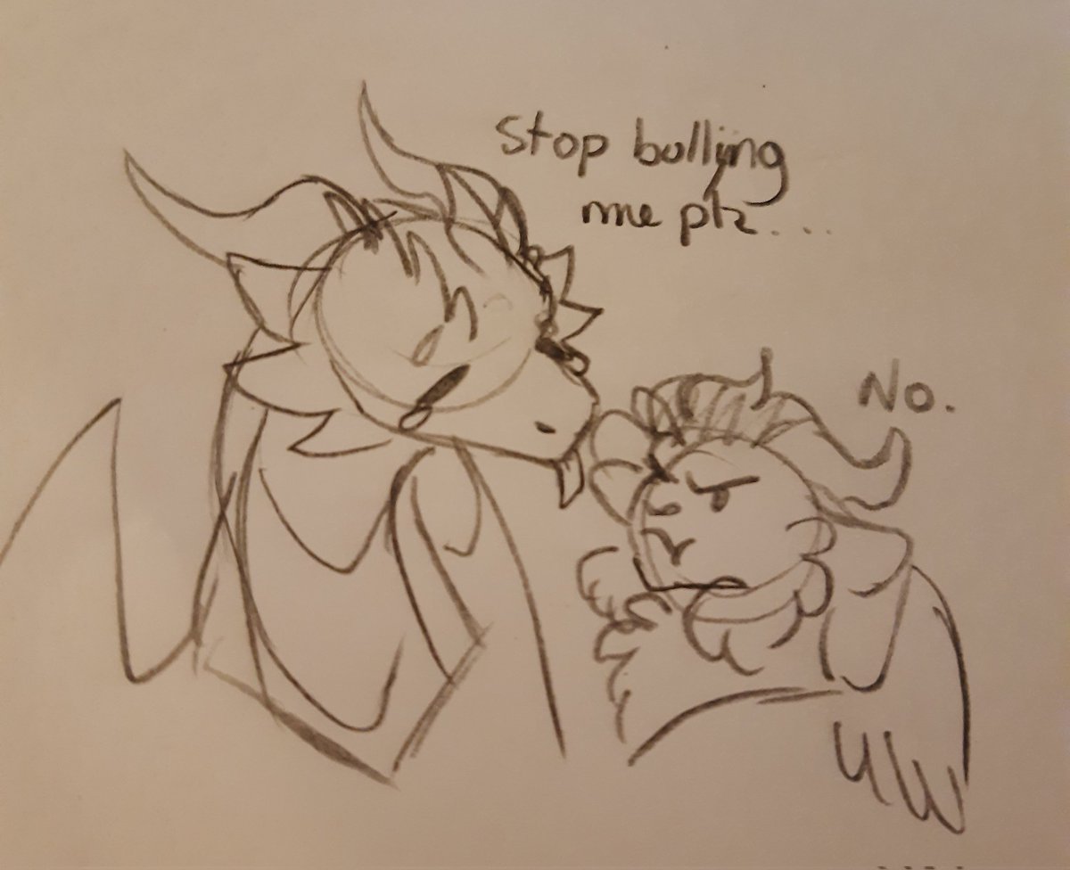AmyRaptorGirl's tweet photo. Me bullying @AlpineDragon because he's a great artist and won't admit it >:( https://t.co/XiWlZCkrgt