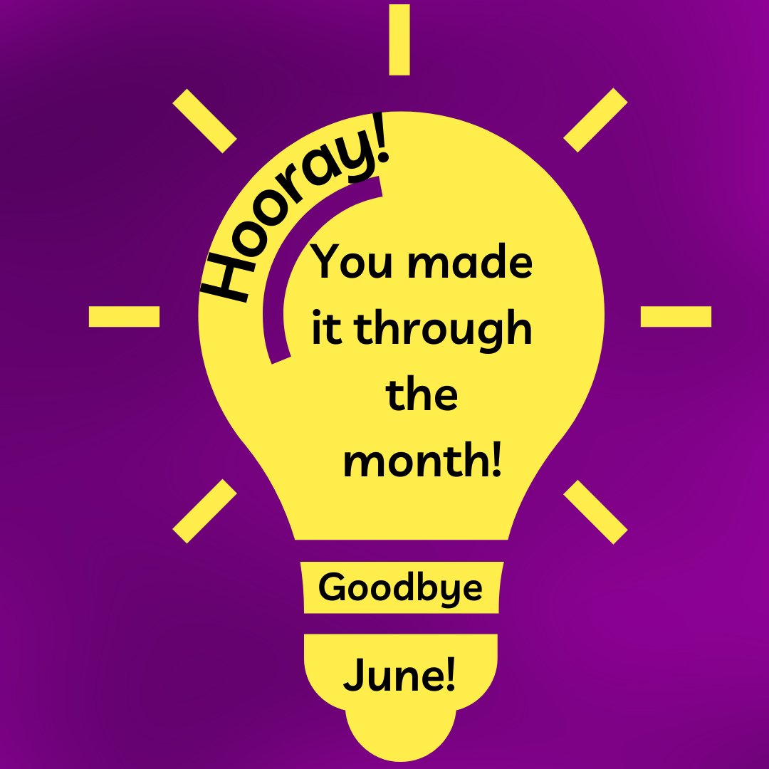 Another month down! Onto a new month, new goals, new projects and hopefully exciting plans! What are your goals for July??

#endofjune #endofthemonth #celebrate #worklife #emPowered #PowerUpLearning #techlife #lightbulb #learing #goals