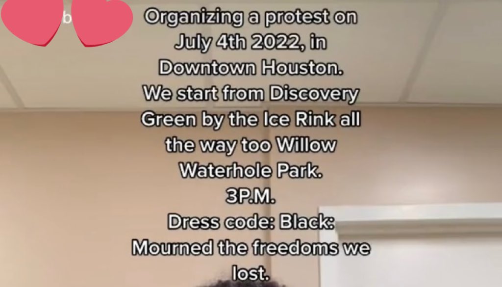 liveswamprat's tweet photo. July 4th protest in Houston for abortion rights https://t.co/HRzvS4gE4C