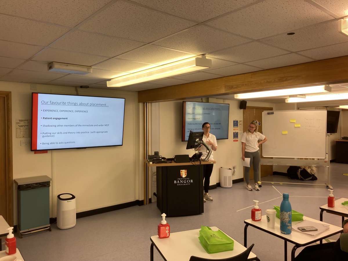 Some of our students (Chelsey and Lydia) teaching on our clinical education course today, well done both, absolutely superb!!!