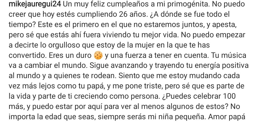 jaguar_jauregui's tweet photo. Papá Mike felicitando a Lauren en Instagram 🥰 

HAPPY BIRTHDAY LAUREN https://t.co/n7pKZl7pau