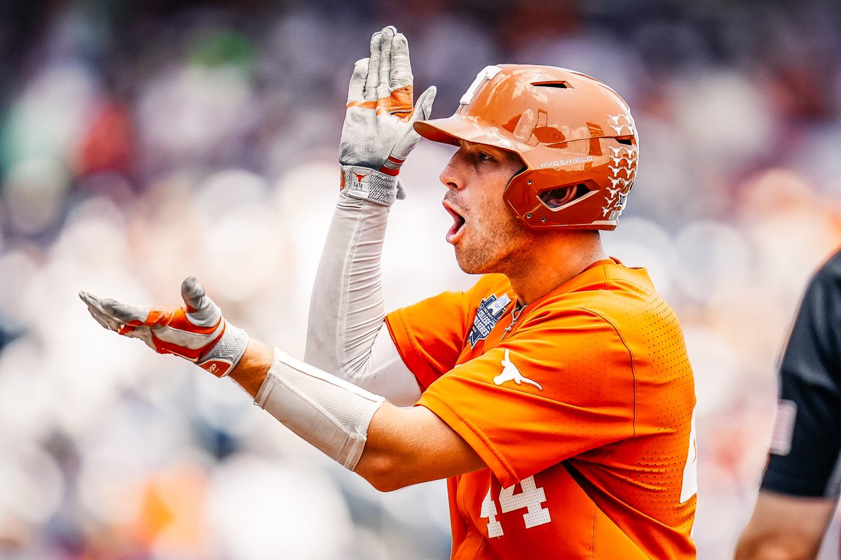 TexasBaseball's tweet photo. The only player in history to make six Opening Day starts. The dude from just up the road played over 200 games in the burnt orange and battled every step of the way.

This is an @AustinTodd44 appreciation post. 

#HookEm https://t.co/eRbPunMQMk